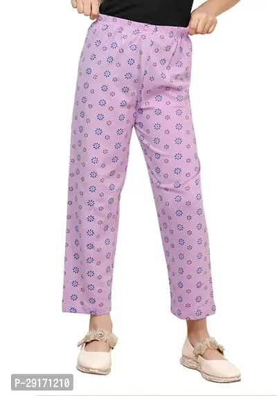 Stylish Multicoloured Cotton Printed Pyjama Lower Pant For Girls Pack Of 3-thumb5