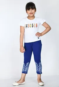 Fabulous Multicoloured Cotton Printed Capri For Girls Pack Of 2-thumb1