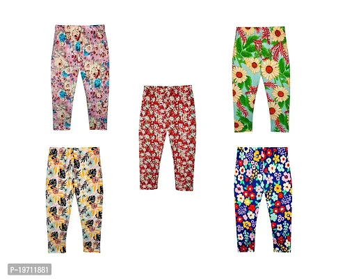 Girls Stylish Multicoloured Polyester Regular Fit Capris