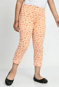 Fabulous Peach Cotton Printed Capri For Girls-thumb3