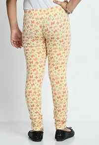 Stylish Yellow Cotton Printed Leggings For Girls-thumb4