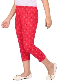 Fabulous Magenta Cotton Printed Capri For Girls-thumb2