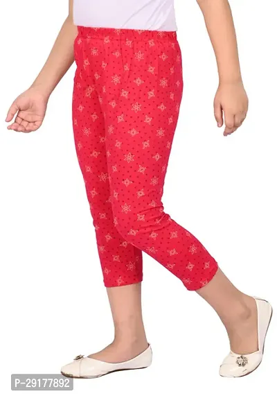 Fabulous Magenta Cotton Printed Capri For Girls-thumb3