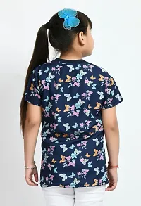 Stylish Multicoloured Crepe Printed Half Sleeve T-shirt For Girl Pack Of 3-thumb4