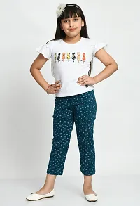 Stylish Multicoloured Cotton Printed Pyjama For Girl Pack Of 3-thumb1