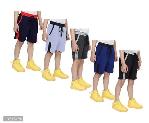 Boys Stylish Solid Cotton Combo Shorts-thumb0