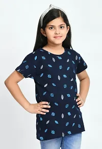 Elegant Cotton Printed Round Neck T-Shirts For Girls- Pack Of 3-thumb4