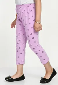 Stylish Pink Cotton Printed Capris For Girls-thumb2