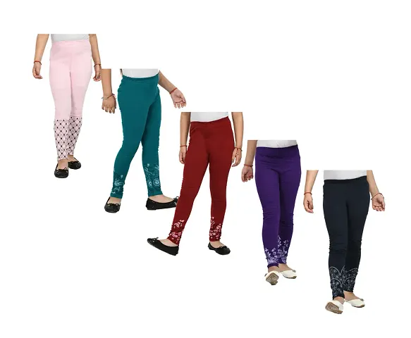 Stylish Fancy Leggings For Girls Pack Of 5