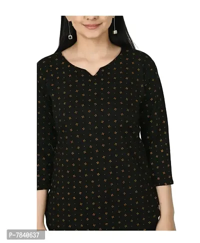 IndiWeaves#174; Cotton Printed Straight Top/Short Kurti for Women/Girls [Pack of 1]-thumb4