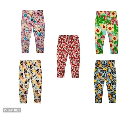 Girls Stylish Multicoloured Polyester Regular Fit Capris