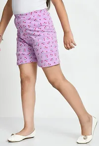 Fabulous Magenta Cotton Printed Shorts Hot Pant For Girls-thumb2