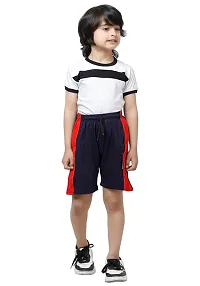 Stylish Multicoloured Cotton Solid Shorts For Boys Pack Of 2-thumb1