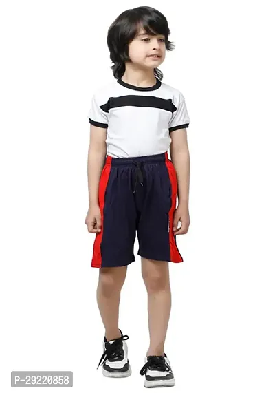 Stylish Multicoloured Cotton Solid Shorts For Boys Pack Of 2-thumb2