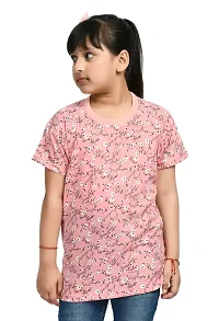 Stylish Multicoloured Crepe Printed Half Sleeve T-shirt For Girl Pack Of 3-thumb2