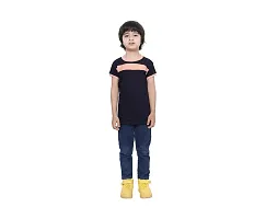 Stylish Cotton Self Pattern Round Neck T-Shirts For Boys- Pack Of 5-thumb1