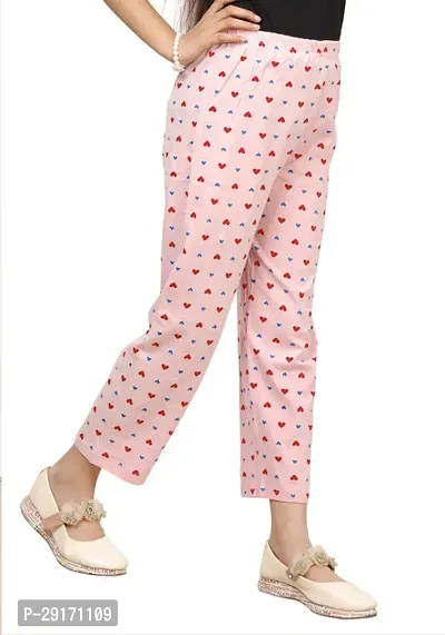 Stylish Multicoloured Cotton Printed Pyjama Lower Pant For Girls Pack Of 2-thumb4