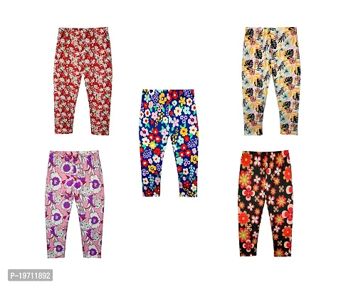 Girls Stylish Multicoloured Polyester Regular Fit Capris