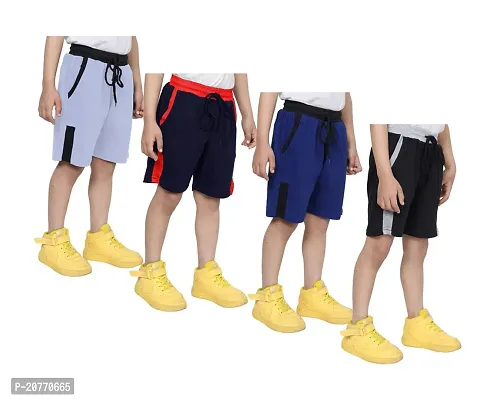 Boys Stylish Solid Cotton Combo Shorts