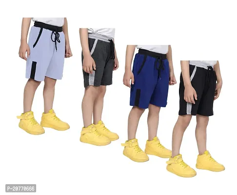 Boys Stylish Solid Cotton Combo Shorts