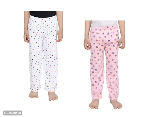 Stylish Cotton Printed Pyjama For Girls Pack Of 2