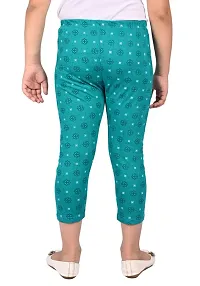 Fabulous Green Cotton Printed Capri For Girls-thumb4