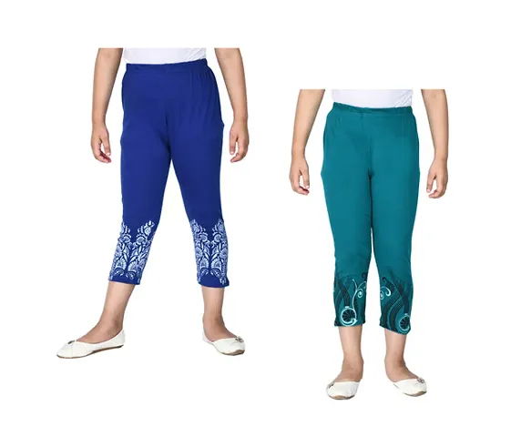 Girls Capri 3/4th Pants Summer Wear Combo