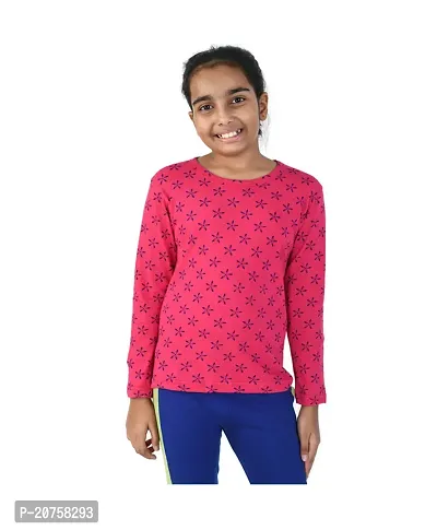 Stylish Multicoloured Cotton Printed Tee Combo For Girls Pack Of 2-thumb2