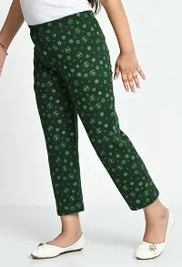 Stylish Olive Cotton Printed Pyjama For Girl-thumb2