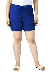 IndiWeaves&#174; Women's Cotton Regular Solid and Printed Shorts/Hot Pant [Pack of 3]-thumb2