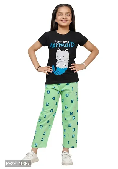 Stylish Multicoloured Cotton Printed Pyjama Lower Pant For Girls Pack Of 5-thumb2