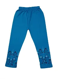 IndiWeaves Girl's Cotton Full Sleeve Printed T-Shirts and Cotton Printed Capri 3/4 Pants Pack of 2-thumb1