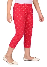 Fabulous Magenta Cotton Printed Capri For Girls-thumb3