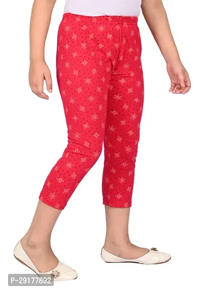 Fabulous Magenta Cotton Printed Capri For Girls-thumb4