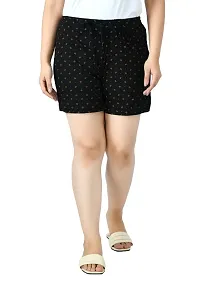 IndiWeaves#174; Women's Cotton Regular Solid and Printed Shorts/Hot Pant [Pack of 3]-thumb4