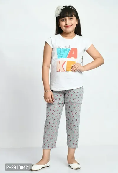 Stylish Multicoloured Cotton Printed Pyjama For Girl Pack Of 3-thumb2