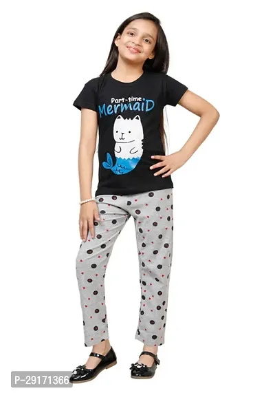 Stylish Multicoloured Cotton Printed Pyjama Lower Pant For Girls Pack Of 4-thumb2