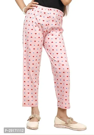 Stylish Multicoloured Cotton Printed Pyjama Lower Pant For Girls Pack Of 2-thumb3