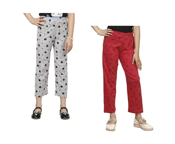 Stylish Pyjama Lower Pant For Girls Pack Of 2