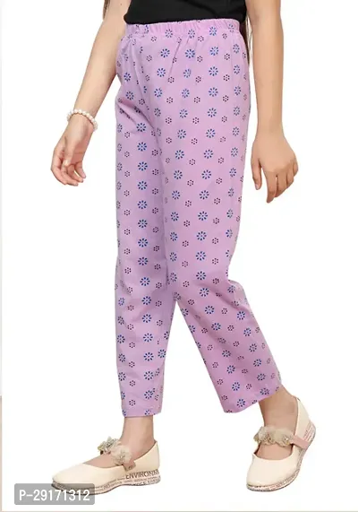 Stylish Multicoloured Cotton Printed Pyjama Lower Pant For Girls Pack Of 4-thumb5