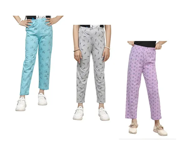 Stylish Pyjama Lower Pant For Girls Pack Of 3