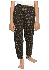 Stylish Multicoloured Cotton Printed Pyjama For Girls Pack Of 2-thumb2