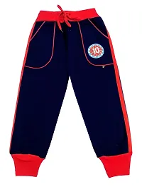 IndiWeaves Boy's and Girl's Solid Cotton Regular Fit Rib Lower/Track Pant [Pack of 4] Red, Navy Blue, Black, Grey-thumb2
