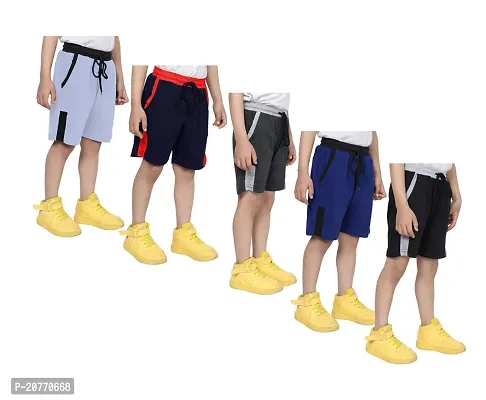 Boys Stylish Solid Cotton Combo Shorts