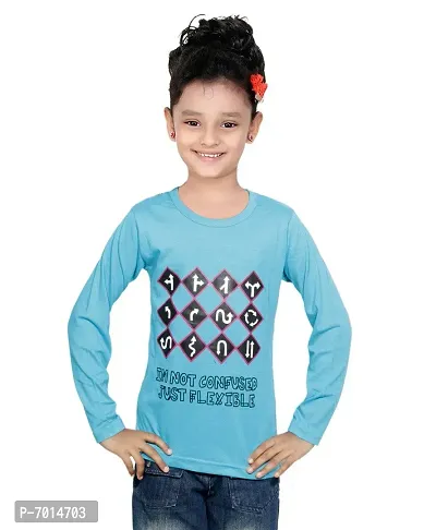 IndiWeaves Girls Cotton Full Sleeve Printed T-Shirt Pack of 2(10200-0608-IW-P2-XL1_Blue::Purple_12-13 Years)-thumb3