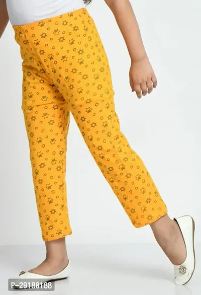 Stylish Yellow Cotton Printed Pyjama For Girl-thumb3