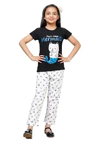 Stylish Multicoloured Cotton Printed Pyjama Lower Pant For Girls Pack Of 4-thumb1