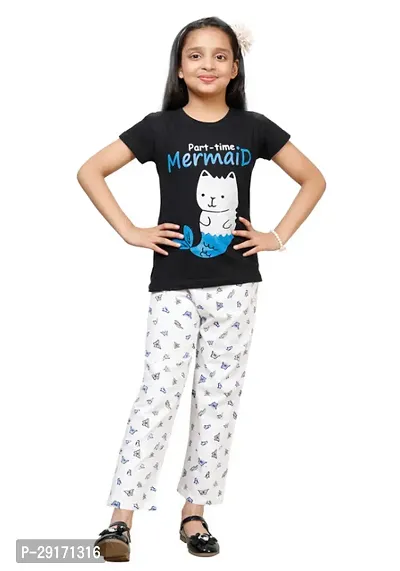 Stylish Multicoloured Cotton Printed Pyjama Lower Pant For Girls Pack Of 4-thumb2