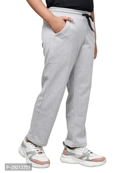 Charming Grey Cotton Solid Track Pant For Boys-thumb4