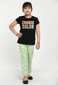 Stylish Multicoloured Cotton Printed Pyjama For Girl Pack Of 3-thumb1